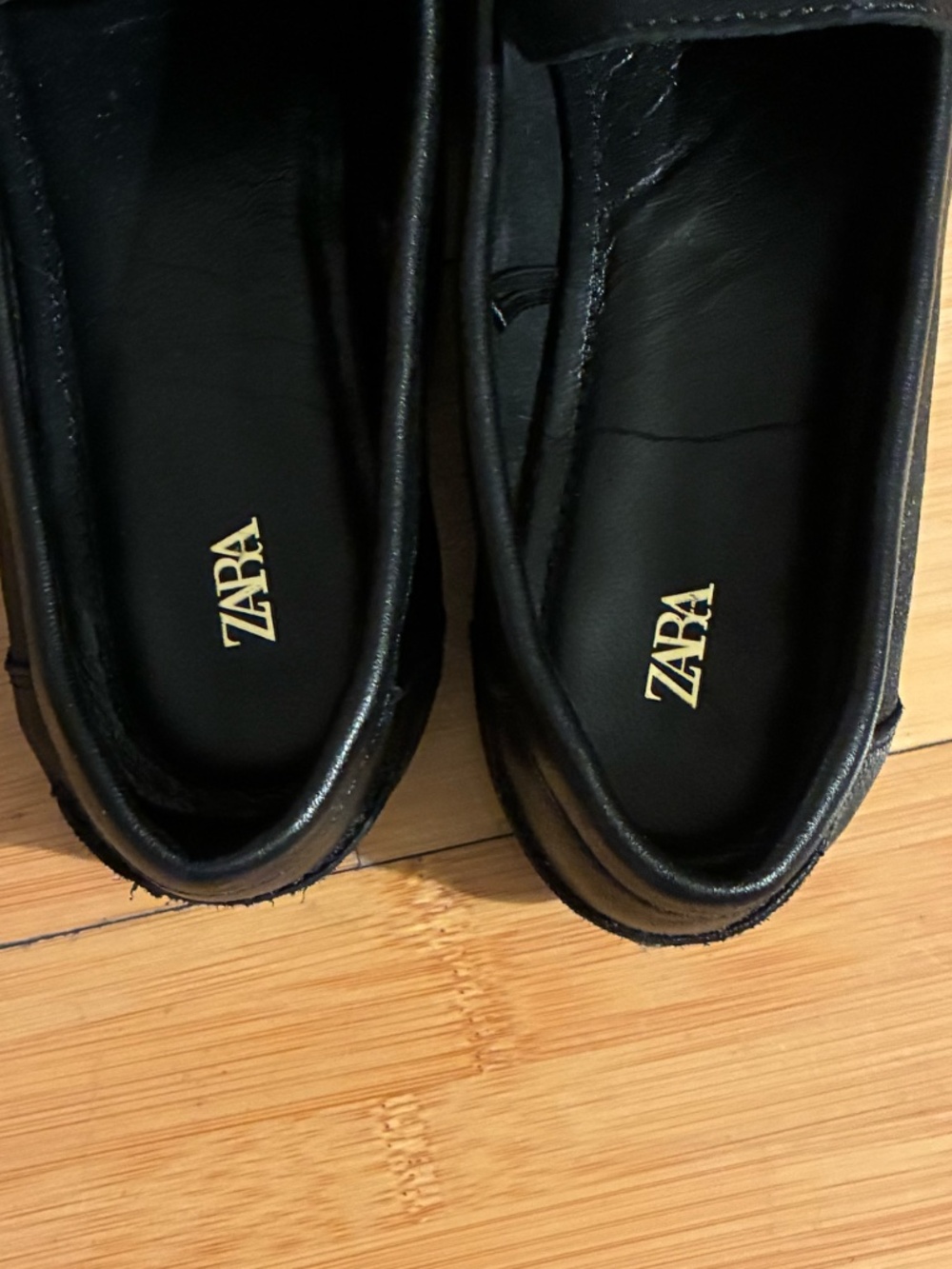 ❤️ Zara penny loafer genuine leather black flats - Picture 5 of 8